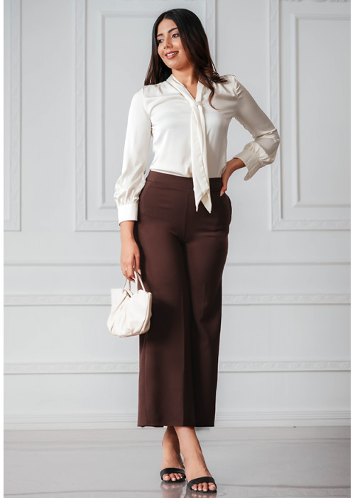 RUTH STRAIGHT LEG BROWN PANT